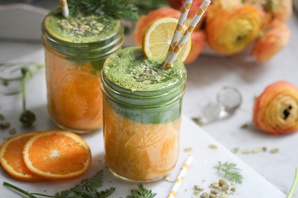 Veganer Karottensmoothie - von der Wurzel bis zum Blatt ins Glas