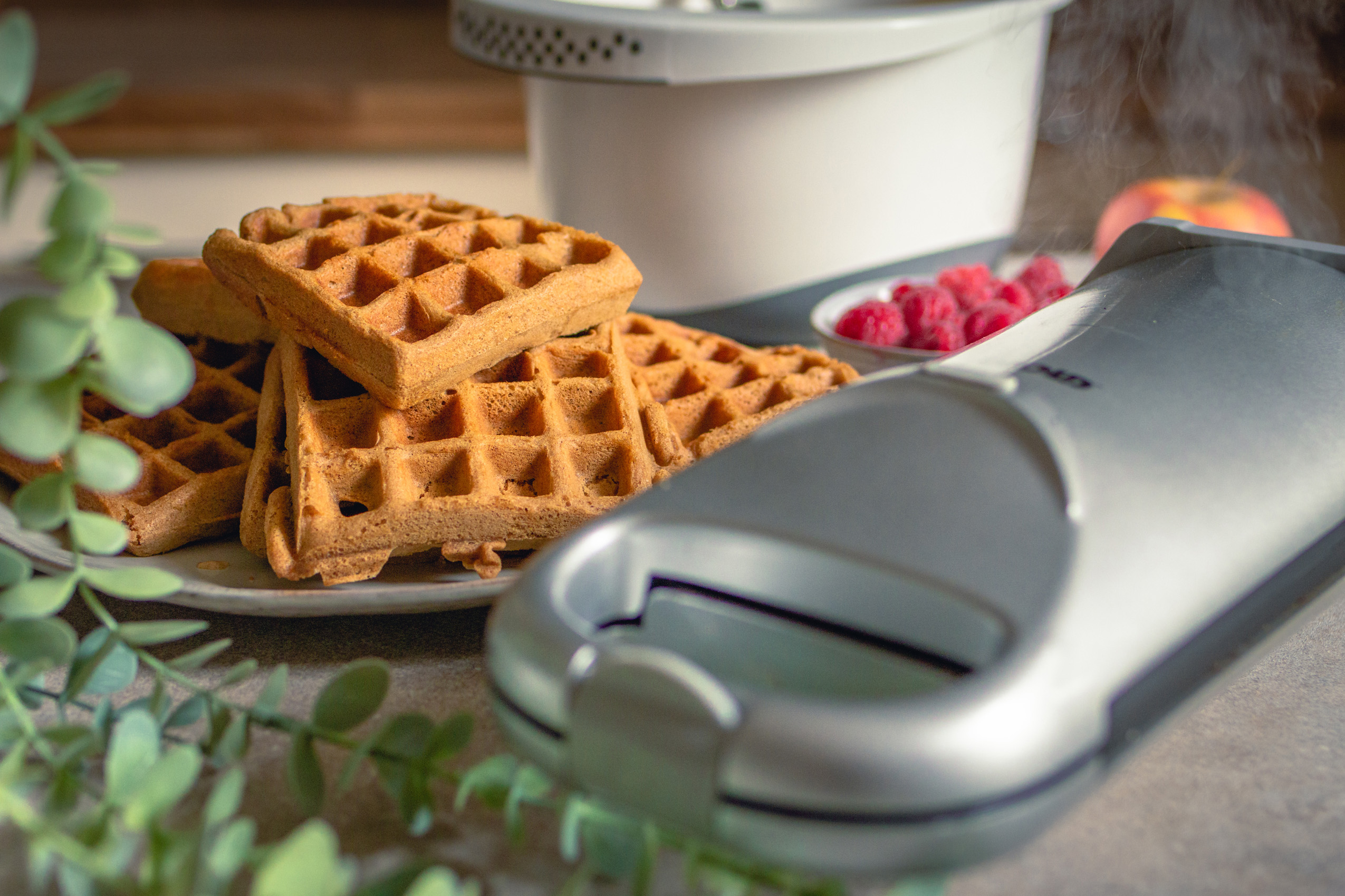 Zubereitung von veganen Waffeln